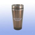 16 Oz Gray Translucent Tumbler W/ Spill Proof Lid